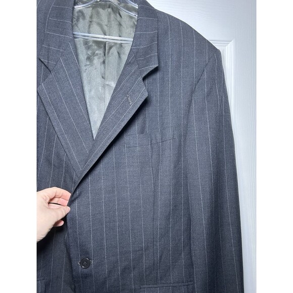 Christian Dior Monsieur Men’s Pin Stripe Sports Coat Blazer Dark Gray Size 43L - Picture 4 of 11